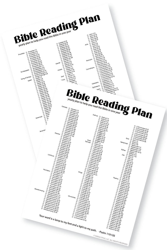 Black & White Bible Reading Plan