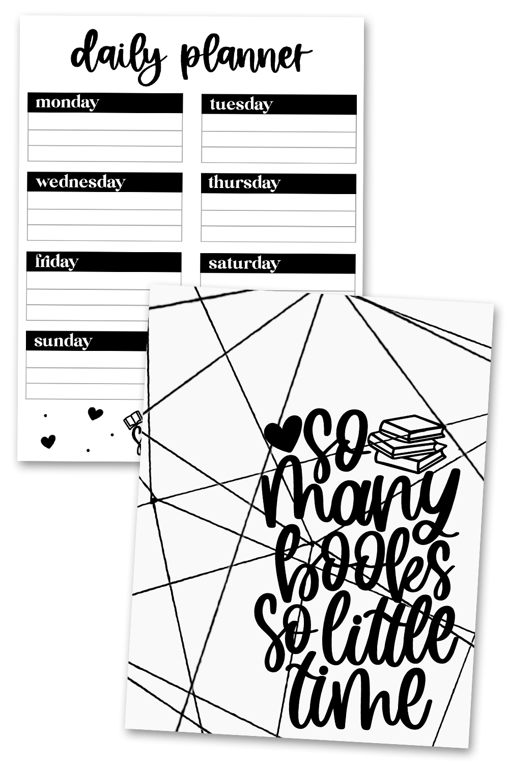 Book Lovers Planner Pack Printable