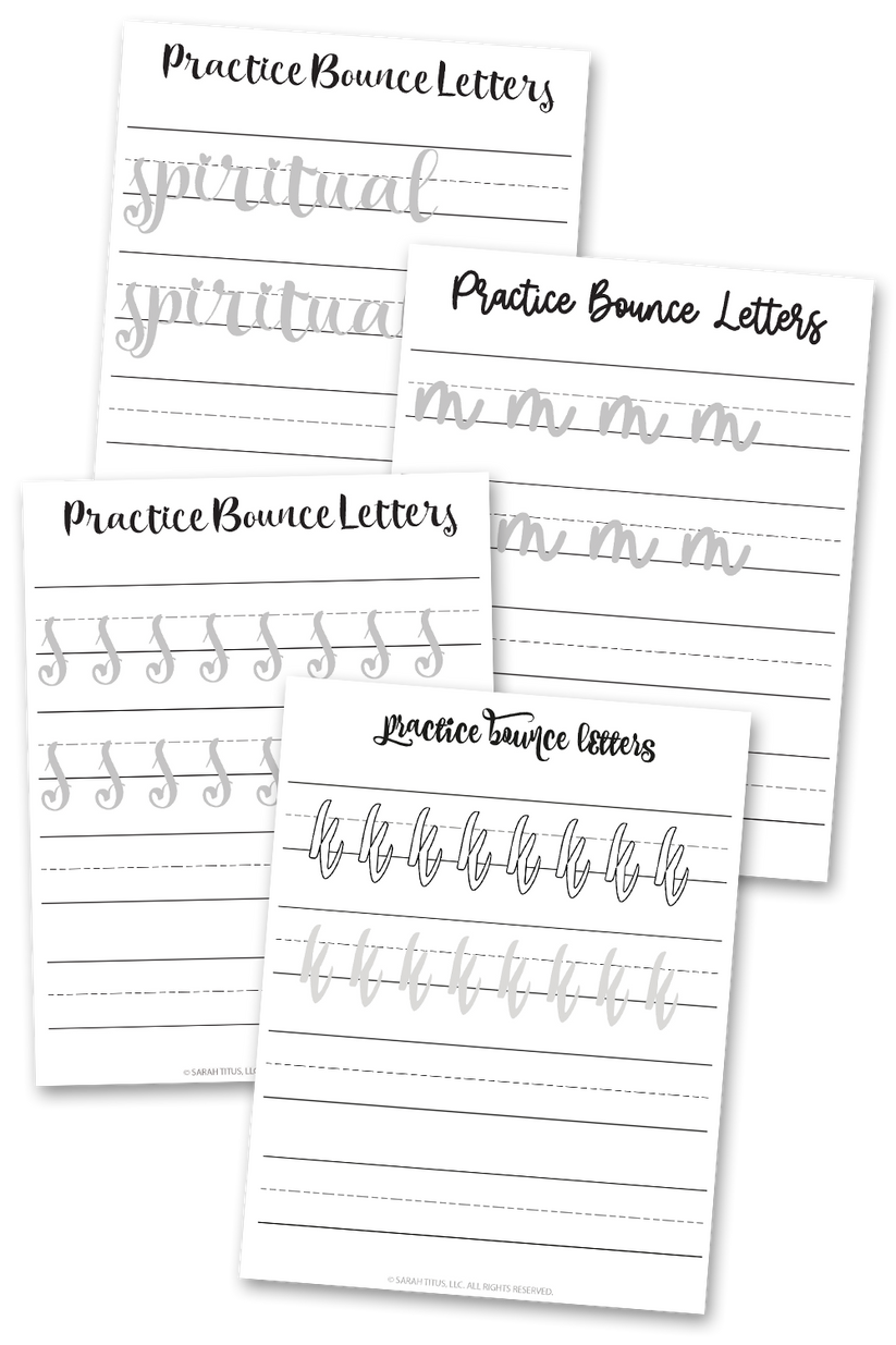 Bounce Hand Lettering Practice Binder {200+ pages} – Sarah Titus