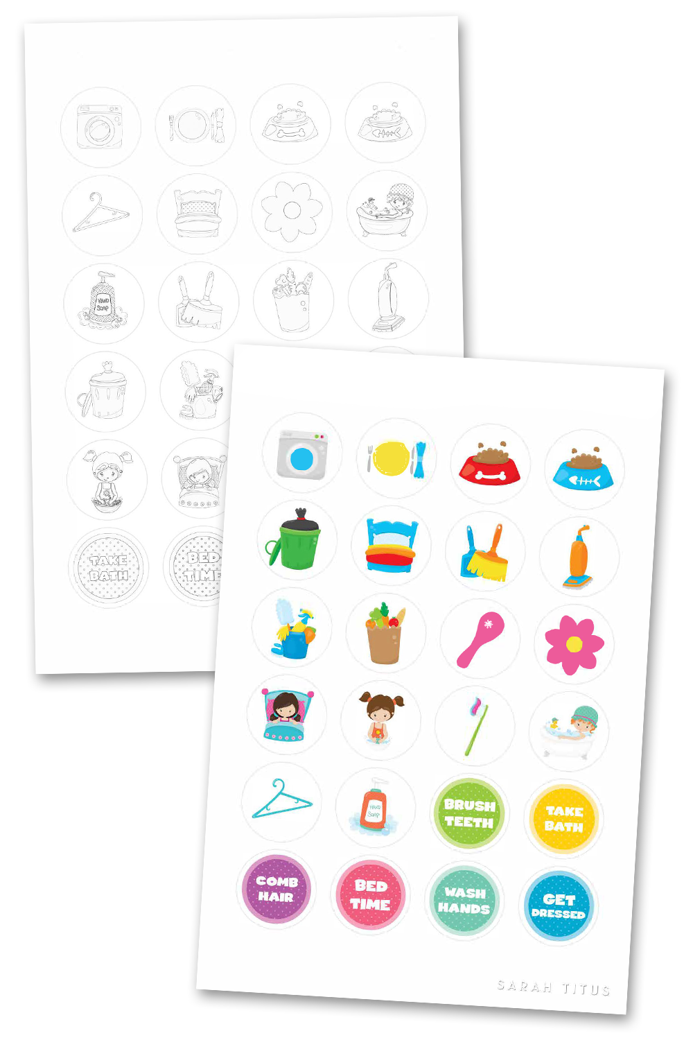 Chore Charts + Stickers 10 Pages – Sarah Titus