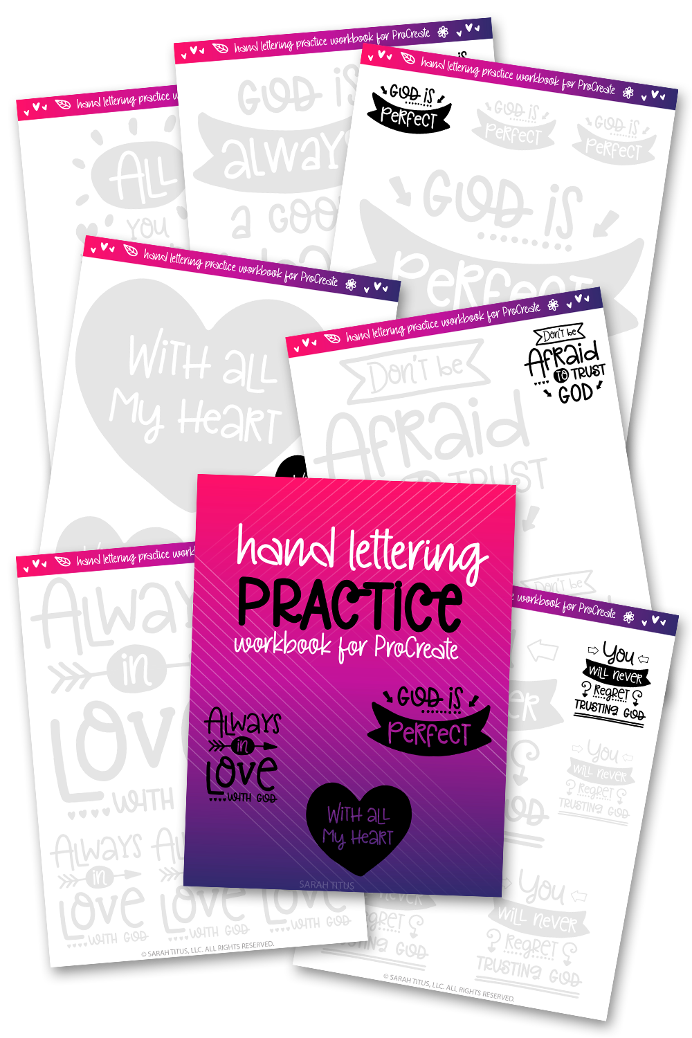 Hand Lettering Workbook for ProCreate