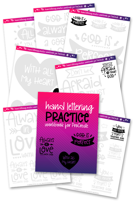 Hand Lettering Workbook for ProCreate