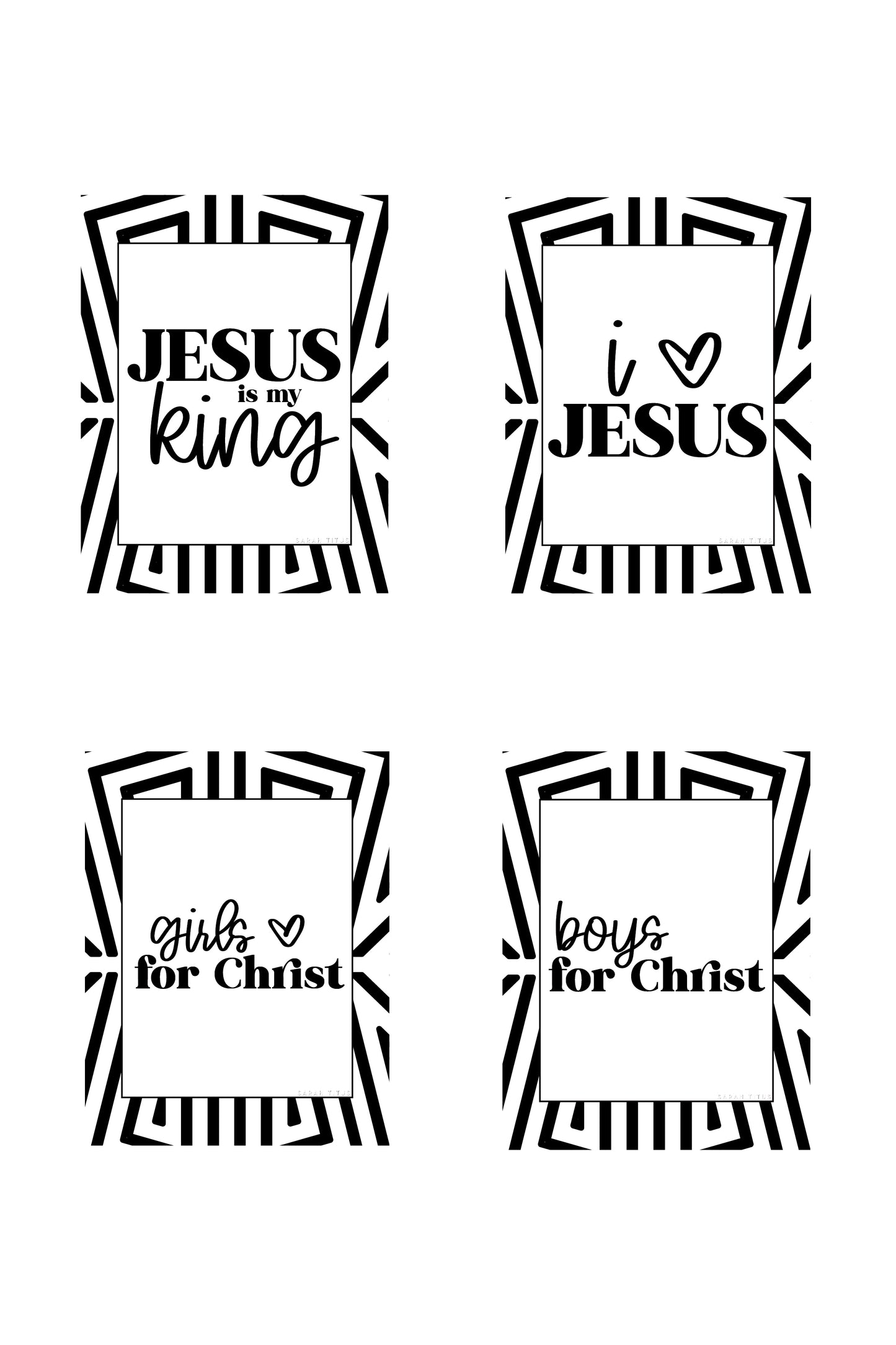 Kids Ministry Coloring Sheets / Wall Signs {8 Pages}