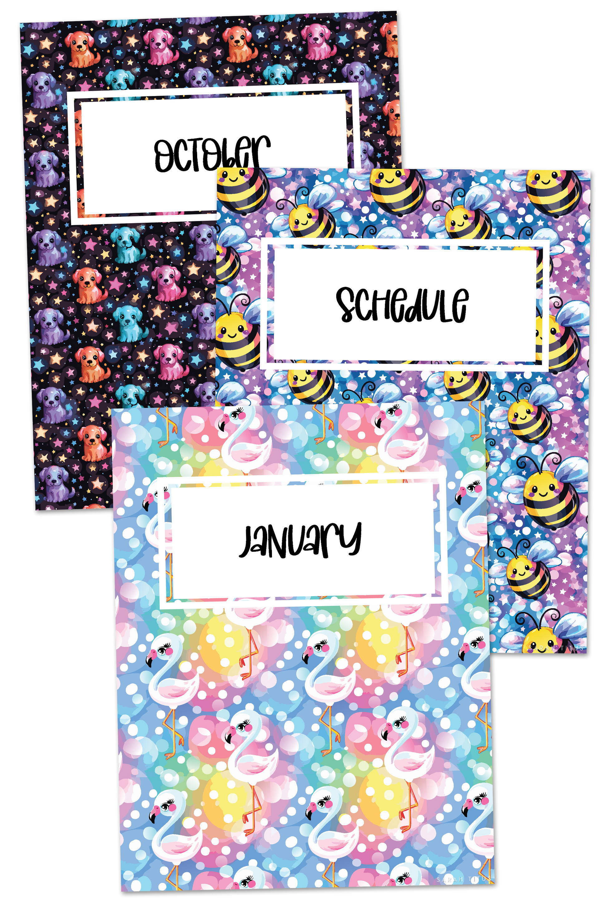 School Binder Cover Divider Printables