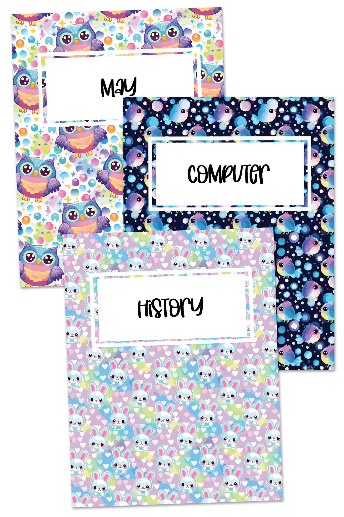 School Binder Covers and Dividers Printables