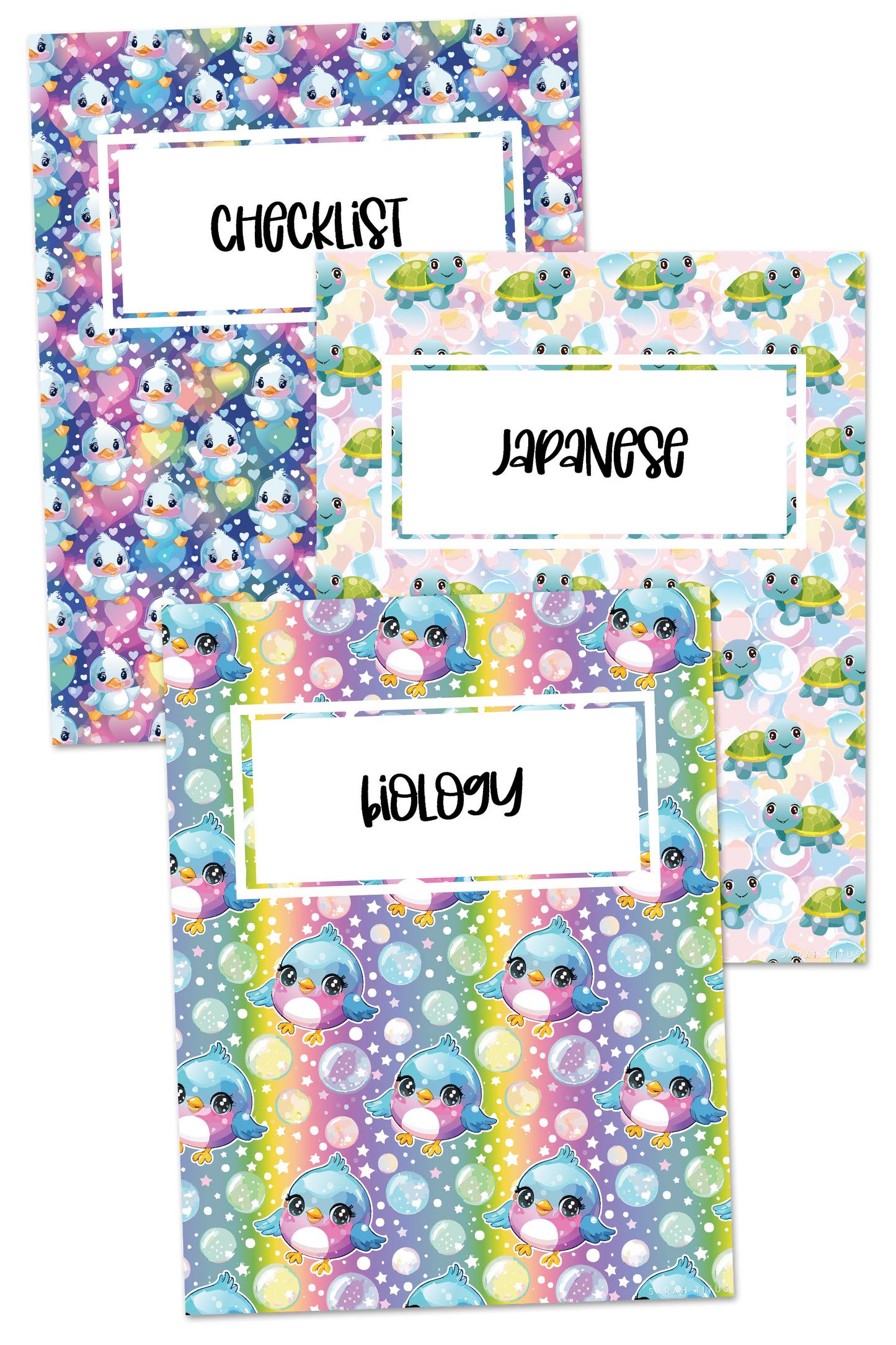 School Binder Covers and Dividers Printable Sheets