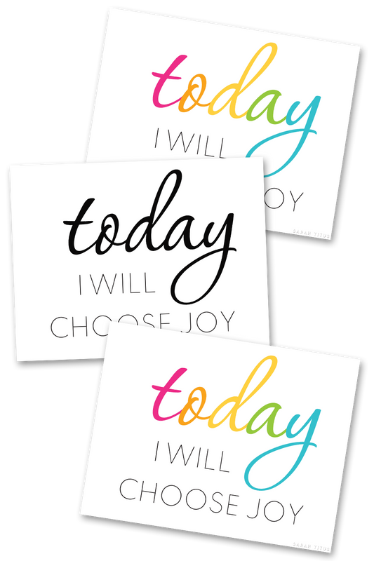 Today I Will Choose Joy Wall Art