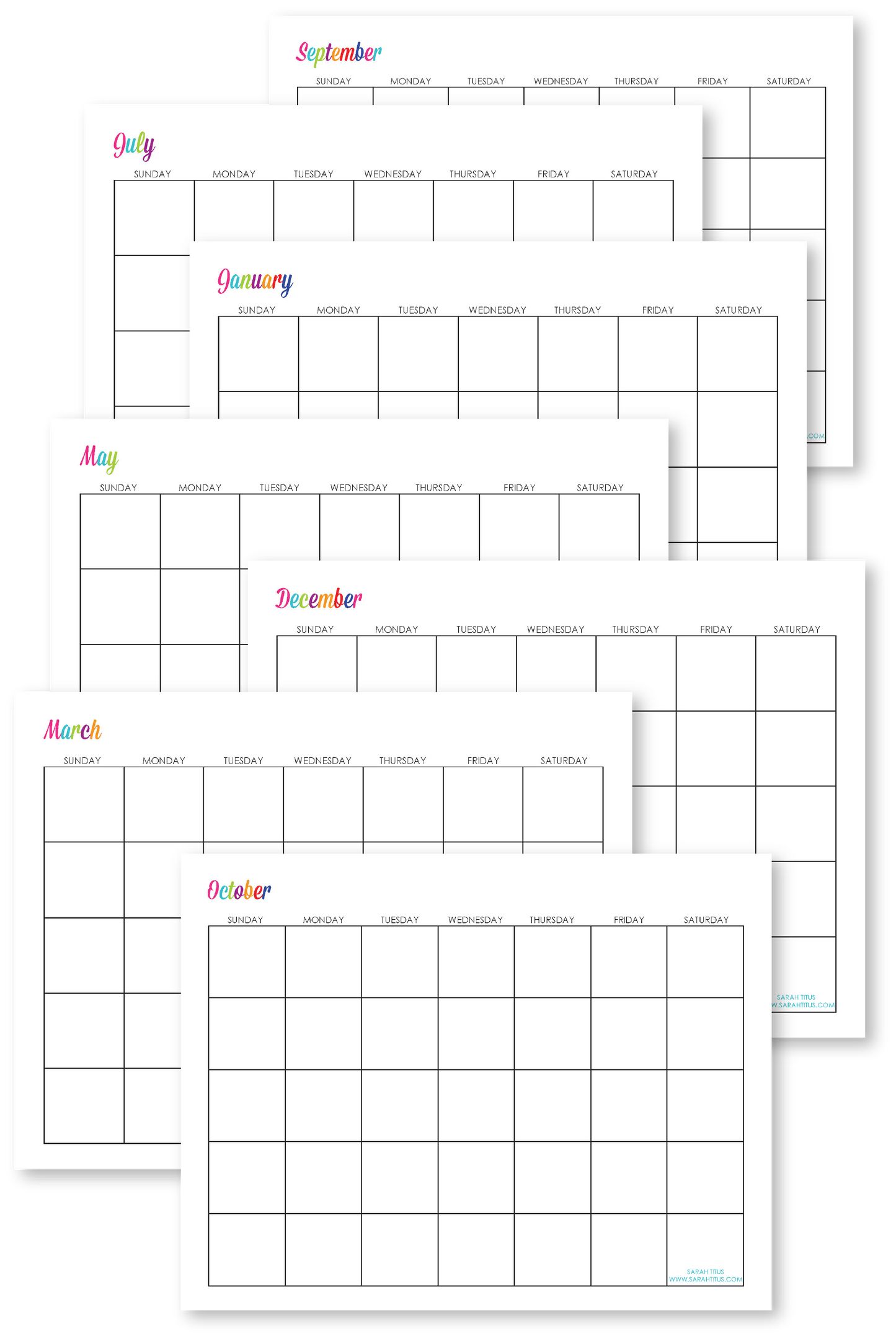 2024 - 2030 Editable Printable Calendars (+ Undated)